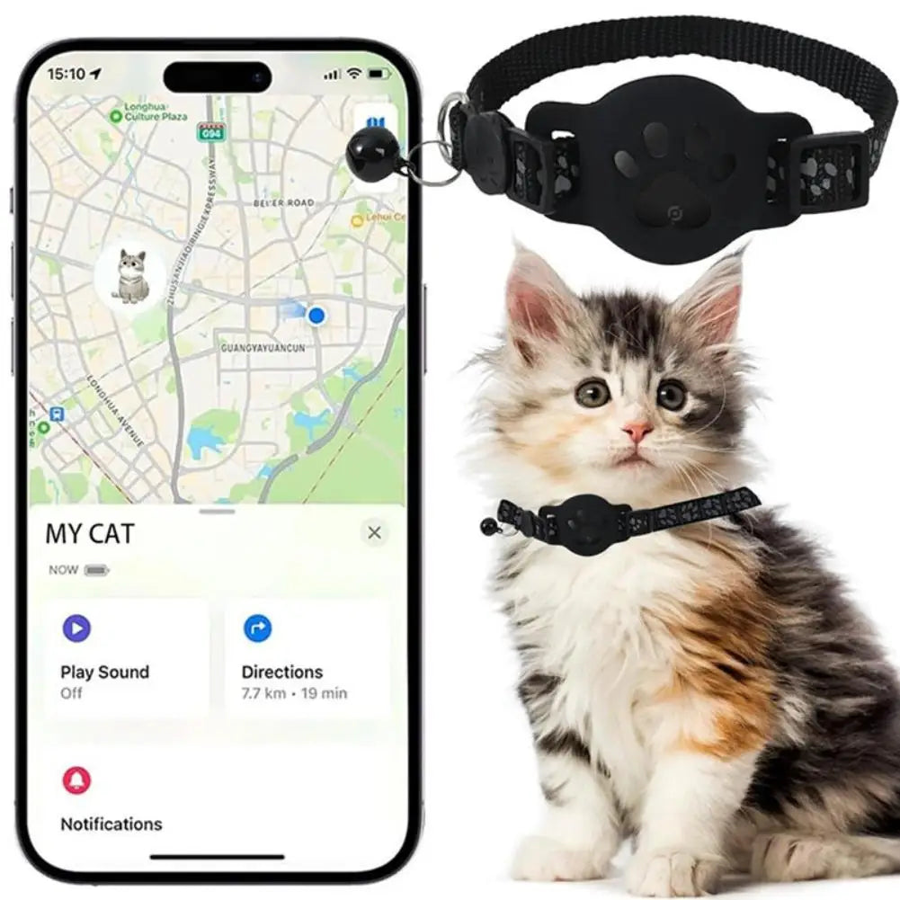 ペットスマートGPSトラッカー、猫用トラッカー、GPS首輪、ペット子猫用GPS首輪、ペットアクセサリー、iOS対応